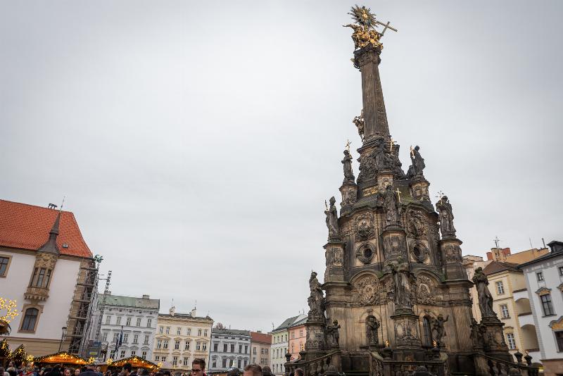Horní náměstí, sloup Nejsvětější Trojice