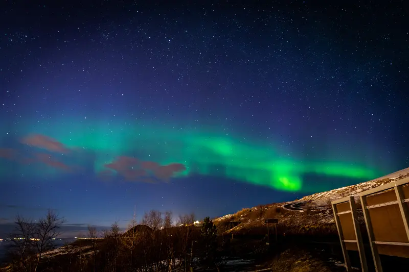Polární záře nad Akureyri